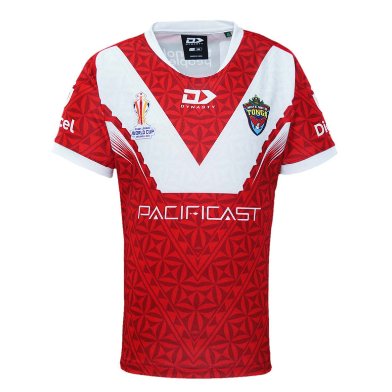 2022 Tonga Rugby League Junior Replica World Cup Home Jersey-FRONT