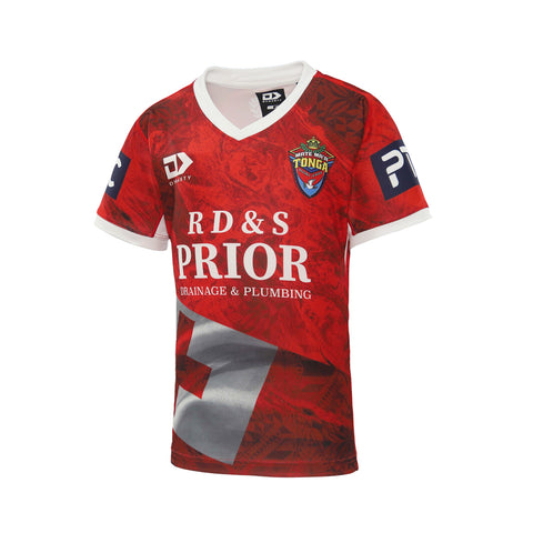 2022 Tonga Rugby League Junior Replica Home Jersey-LEFT