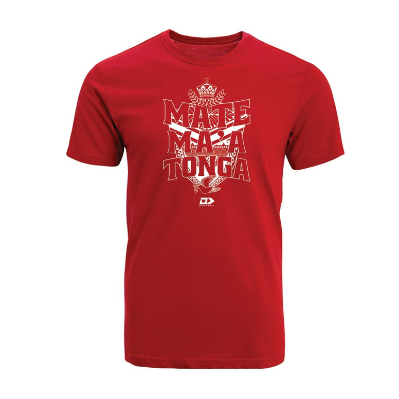 2022 Tonga Rugby League Mens Graphic Tee - Red